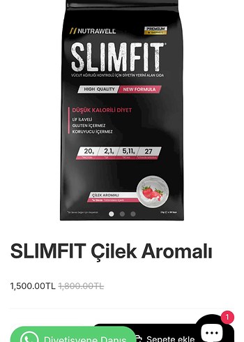 SLIMFIT Çilek Aromalı Toz - Görsel 2