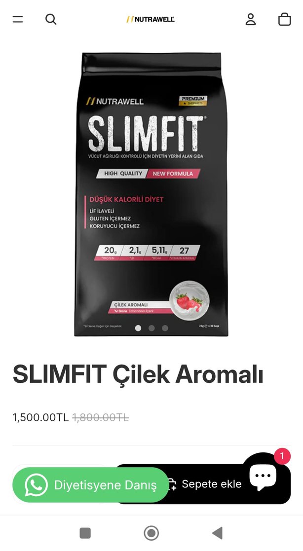 SLIMFIT Çilek Aromalı Toz - Görsel 2
