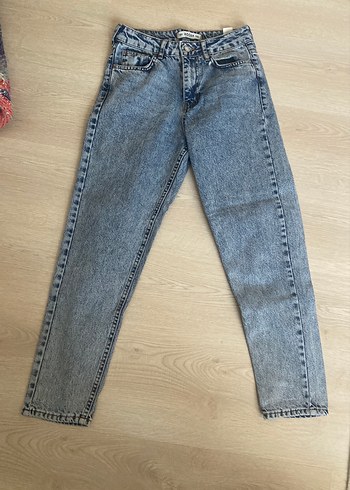 Gri Mavi Kadın Denim Pantolon