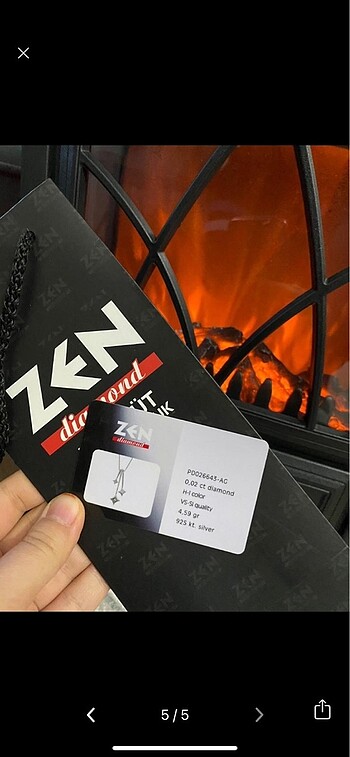 Zen pırlanta kolye - Görsel 4