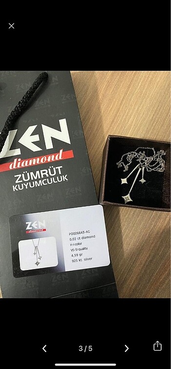 Zen pırlanta kolye - Görsel 3