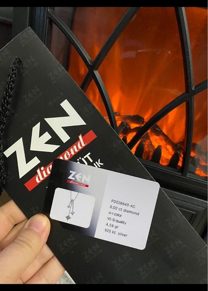 Zen pırlanta kolye - Görsel 4