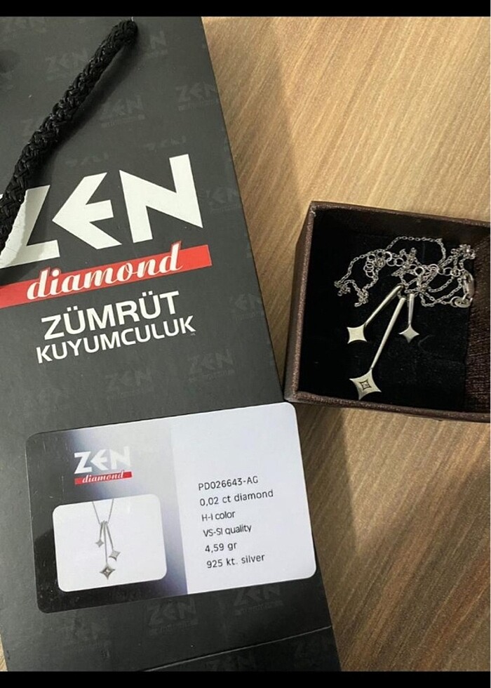 Zen pırlanta kolye - Görsel 3