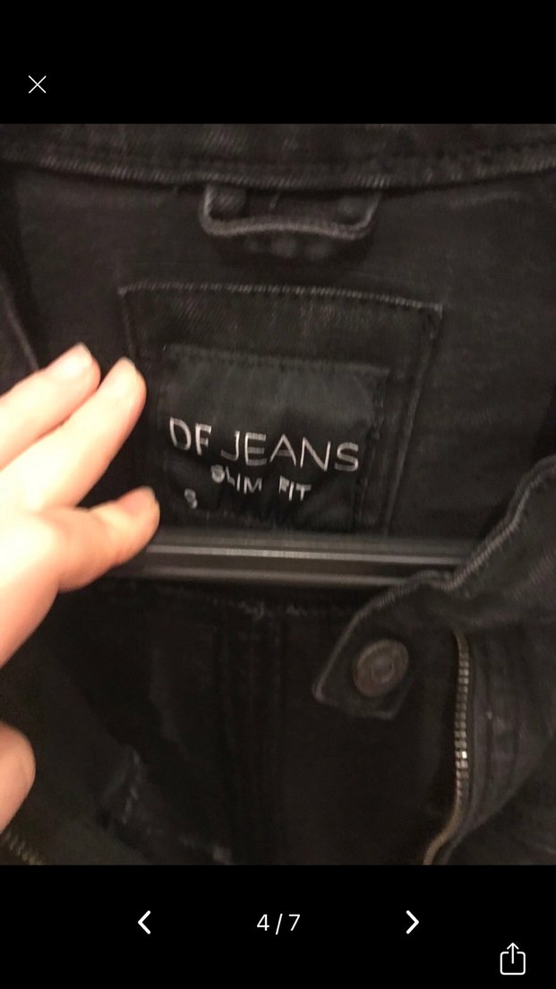 Siyah Denim Biker Ceket - Görsel 4