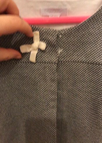 Düğmeli Gri Kız Çocuk Ceket - Görsel 3