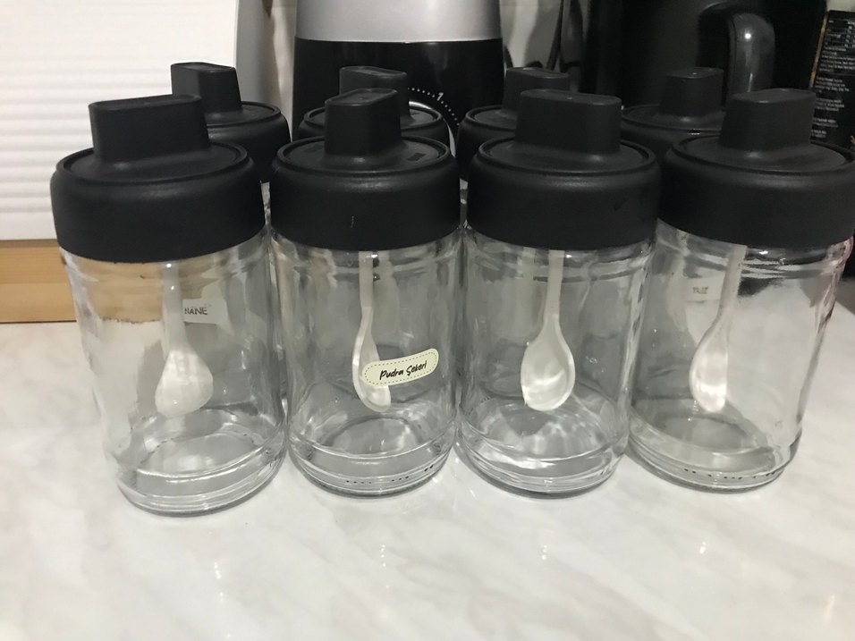 8 adet cam baharatlık kaşıklı - Görsel 2