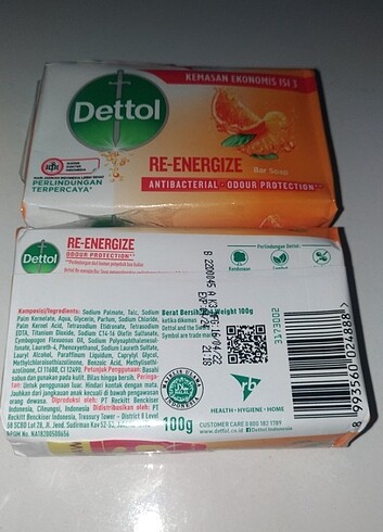 DETTOL Antibakteriyel Katı Sabun Re-Energize 100 gram