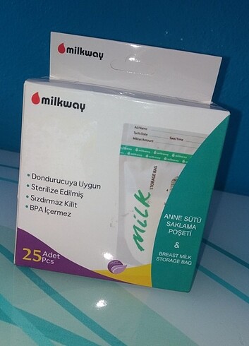 Milkway Anne Sütü Saklama Poşeti Torbası 25'li
