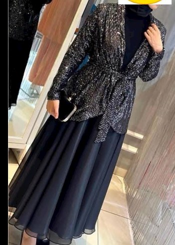 Armine Trend Siyah Abiye Takım