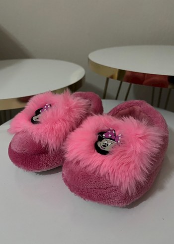 Kız Bebek Pembe Peluş Panduf - Görsel 3