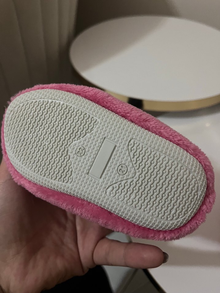 Kız Bebek Pembe Peluş Panduf - Görsel 5