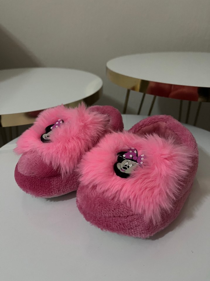 Kız Bebek Pembe Peluş Panduf - Görsel 3