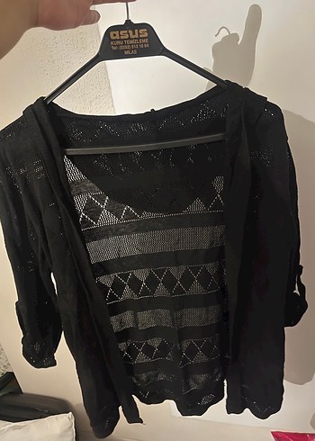 H&M Siyah Bohem Triko Hırka