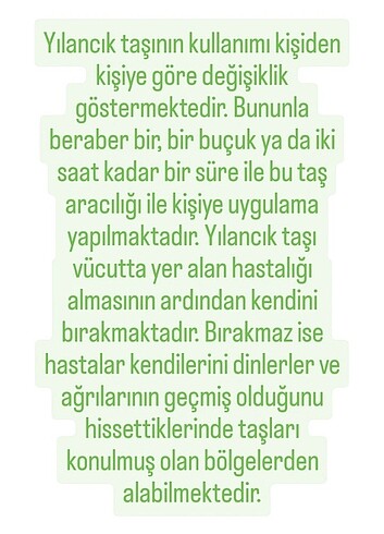 Beden Yılancık taşı 