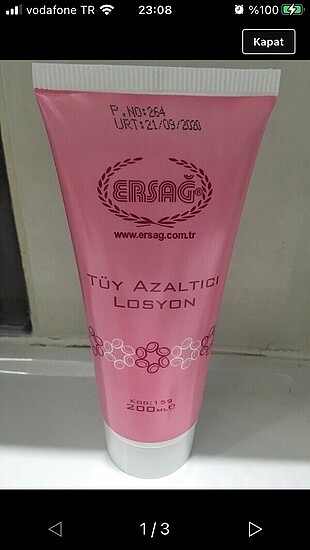 Ersağ Tüy azaltıcı losyon