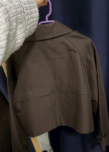 Zara Düğmeli Kahverengi Midi Trençkot