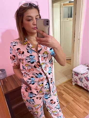 xl Beden pembe Renk Pijama takımı