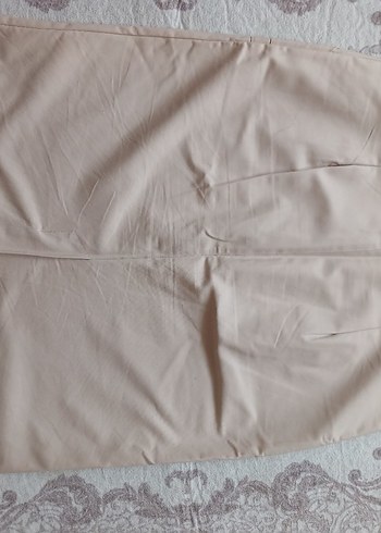 40 Beden Bej Mini kalem Etek Fermuarlı,cepli
