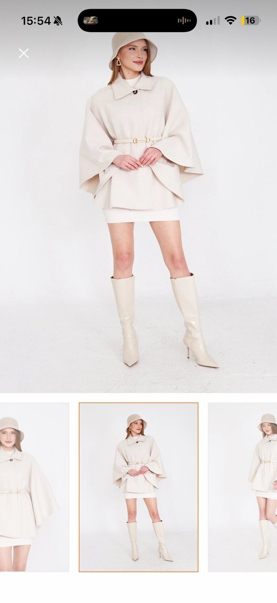 Beyaz Deri İnce Topuklu Diz Boyu Kadın Çizme - Görsel 2