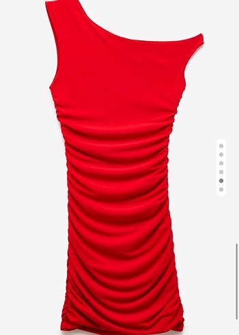 Kırmızı Drapeli Kadın Midi Kalem Elbise - Görsel 3