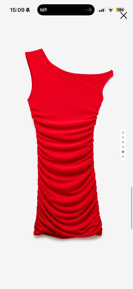 Kırmızı Drapeli Kadın Midi Kalem Elbise - Görsel 3