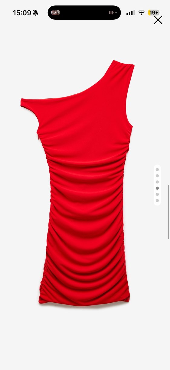 Kırmızı Drapeli Kadın Midi Kalem Elbise - Görsel 2
