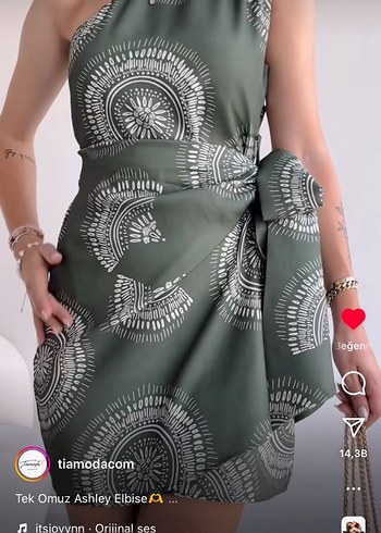 Tek Omuzlu Drapeli Mini Elbise - Görsel 3