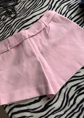 Pembe Deri Kemerli Mini Etek - Görsel 4