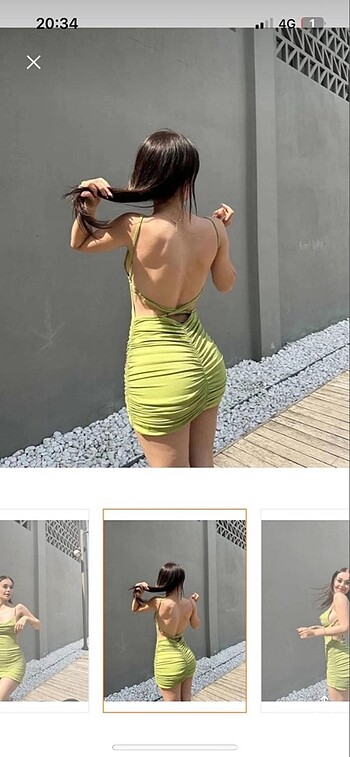 Yeşil elbise yazlık - Görsel 2