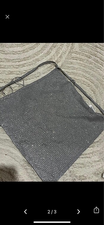 Zara Zara boyundan bağlamalı taşlı üst