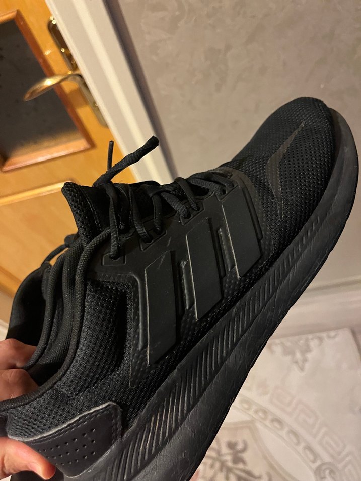 Siyah Bağcıklı Adidas Spor Ayakkabı runfalcon - Görsel 5