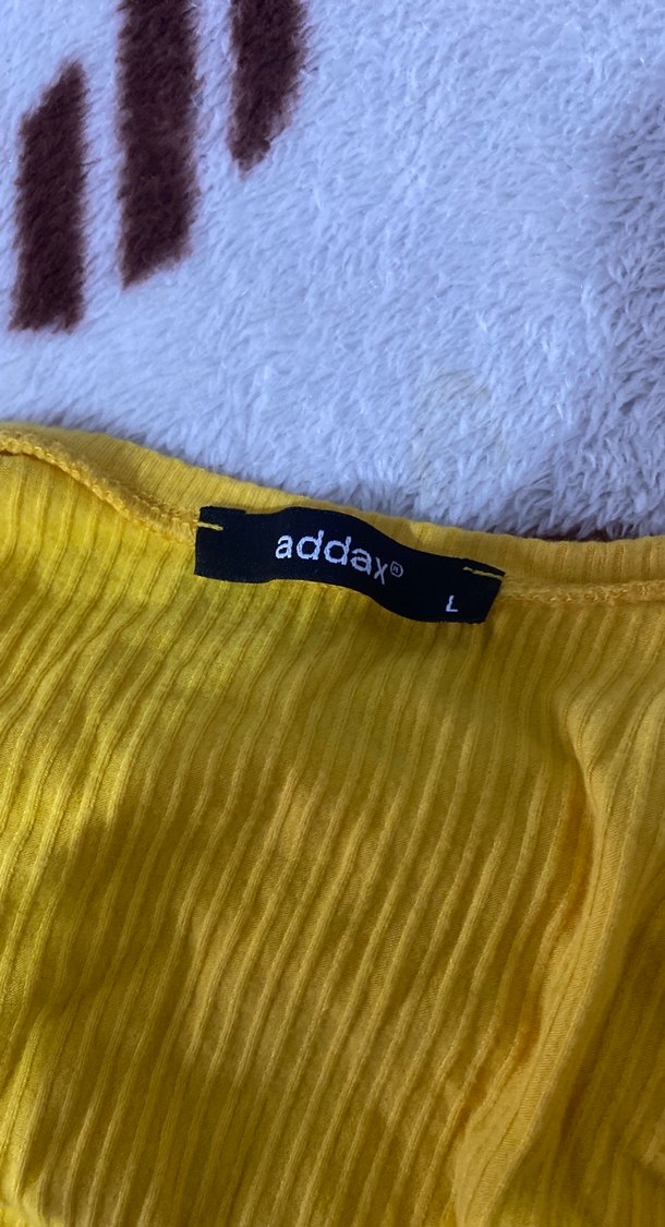 Sarı Omuz Dekolteli Uzun Kollu Kadın Bluz - Görsel 3