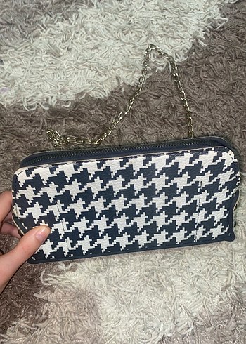 Zincirli kazayağı desenli çanta - Görsel 2