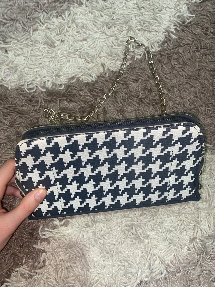 Zincirli kazayağı desenli çanta - Görsel 2