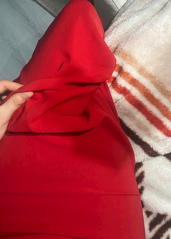 Kırmızı Uzun Abiye Elbise - Görsel 4