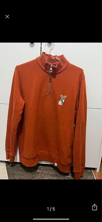 WWF Koala Yarım Yaka Fermuarlı Sweatshirt