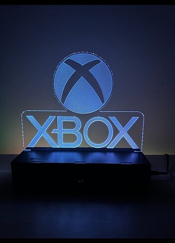 Beden çeşitli Renk 3D XBOX LED Masa Lambası