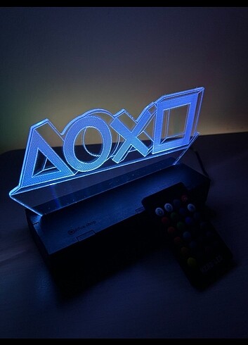 3D LED Playstation Chips Masa Lambası