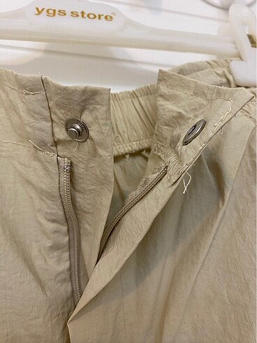 s Beden camel Renk Paraşüt kumaş pantolon
