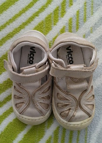 Bej Kız Çocuk İlk Adım Ayakkabısı Cırt Cırtlı - Görsel 2