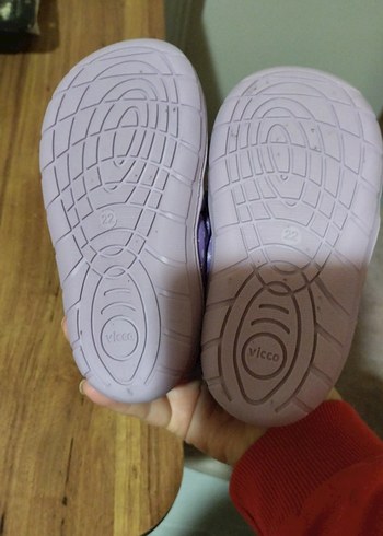 Mor Desenli Kız Bebek İlk Adım Ayakkabısı - Görsel 2