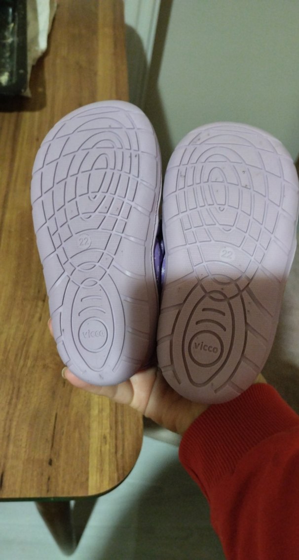 Mor Desenli Kız Bebek İlk Adım Ayakkabısı - Görsel 2