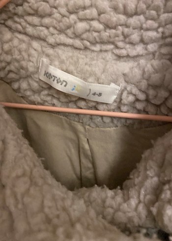 Gri Kürklü Kız Çocuk Polar Ceket - Görsel 2