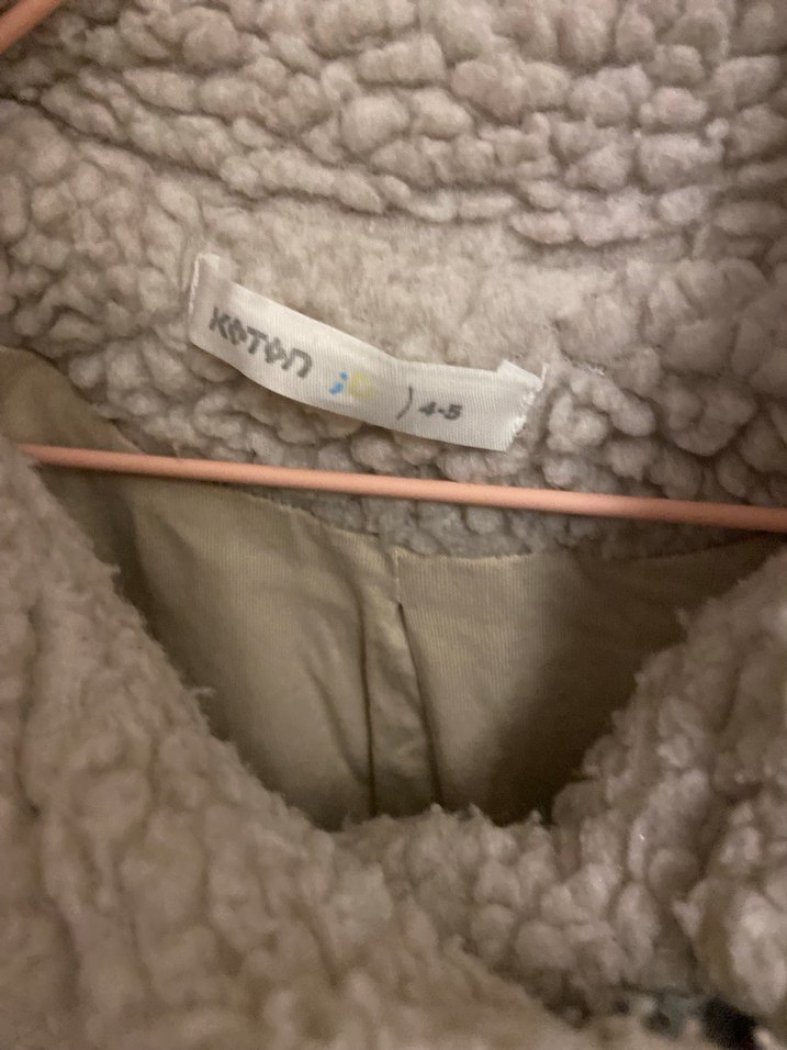 Gri Kürklü Kız Çocuk Polar Ceket - Görsel 2