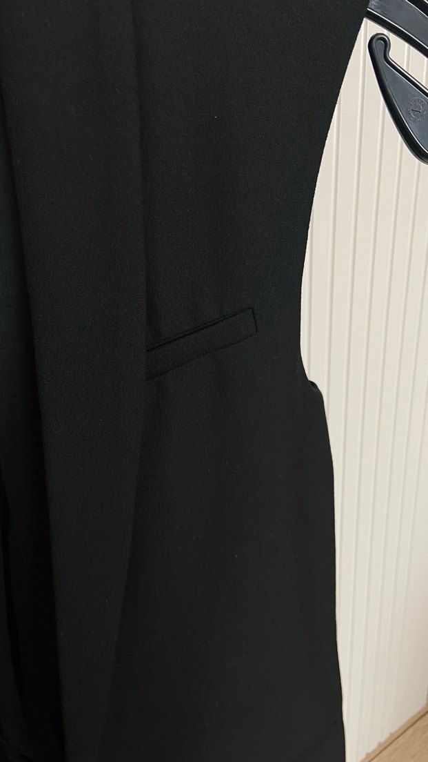 Kadın Siyah Kemerli Midi Yelek - Görsel 3