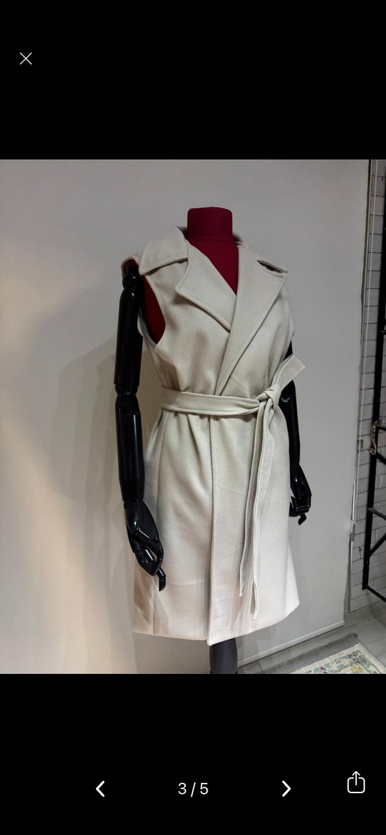 Bej Kemerli Uzun Kollu Kaban - Görsel 3