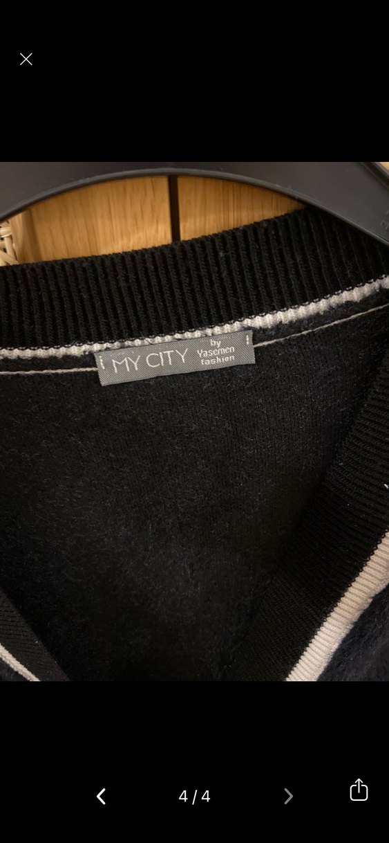 Düğmeli Siyah Denim Kadın Ceket - Görsel 3