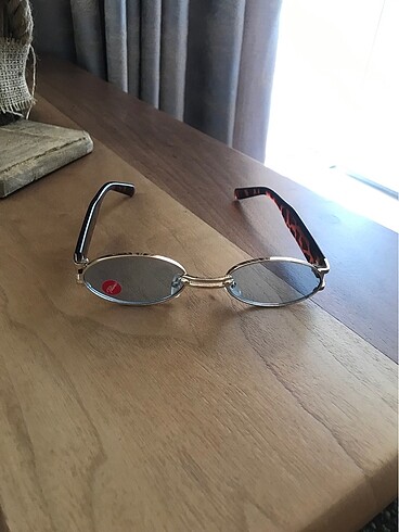 American Vintage Mavi camlı leopar güneş gözlüğü