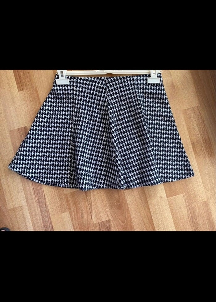 mini kazayağı desenli etek - Görsel 2