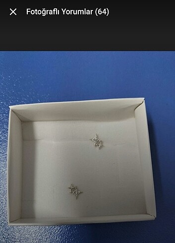 Yıldız gümüş küpe - Görsel 2